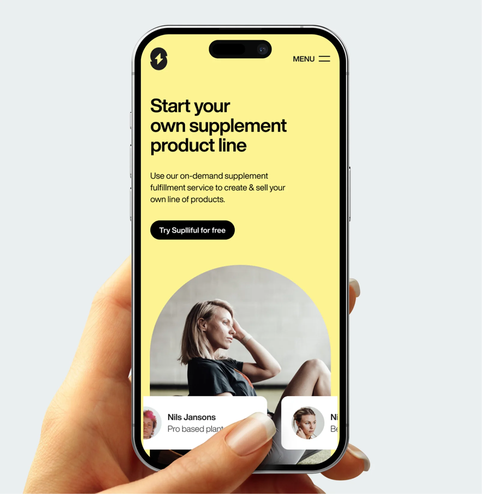 Supliful marketing experience on mobile